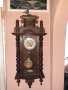 Стар френски антикварен стенен часовнис над 120 годишен, снимка 1