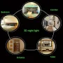 Холограмна 3D LED лампа Паун-дистанционно управление 16 цвята+други режими на управление, снимка 8