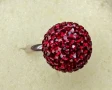 Три различни броя / Сребърен пръстен топка с кристали "Swarovski" / проба 925 и Житен клас , снимка 16