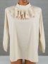Дамска бежова блуза марка Foggy , снимка 1 - Блузи с дълъг ръкав и пуловери - 37238455