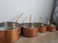 Комплект медни тигани с бронзови дръжки, снимка 2