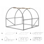 Метална конструкция за градински тунел — оранжерия, няколко размера, снимка 4