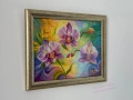 Оригинална картина – орхидеи – акрил – идея за подарък, снимка 4