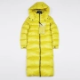 TWINSET НОВО! Дамско Зимно Палто Дълго Пухено Яке Пух Жълто-Зелено M-L, снимка 6