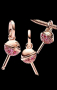 Сребърен висящ елемент,"Lollipop",Rose Gold/нов, снимка 1 - Колиета, медальони, синджири - 44549048