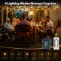 DSLebeen 9 м Водоустойчиви феерични светлини,захранвани с батерии,12 бр G60 LED крушки,дистанционно, снимка 7
