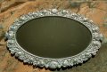 Vintage бароково , метално огледало с богата орнаментика. , снимка 2