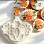Островърхи цветя цвете и листа силиконов молд форма фондан декор украса, снимка 4