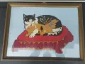 Ръчно изработен гоблен котка , снимка 9