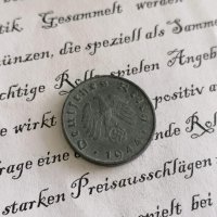 Райх монета - Германия - 10 пфенига | 1944г.; серия D, снимка 1 - Нумизматика и бонистика - 31625634