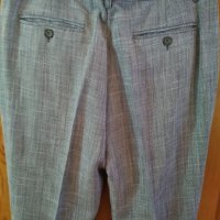 Сив елегантен панталон "Strauss";Кариран панталон,L, снимка 3 - Панталони - 40472182