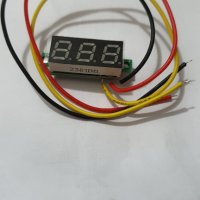0,28" три изводен 0-100V волтметър, снимка 1 - Друга електроника - 29320442