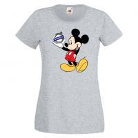 Дамска тениска Mickey Mouse Volvo.Подарък,Изненада,, снимка 4 - Тениски - 36529641