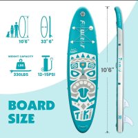 Падъл борд TIKI 10'6, SUP, stand up paddle board., снимка 2 - Водни спортове - 35601608