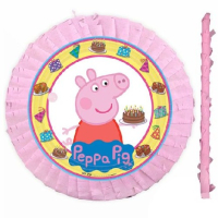 Пепа пиг Pig Peppa голяма готова пинята + пръчка подарък за парти рожден ден, снимка 1 - Други - 44658923