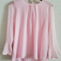 Красива блуза в нежен розов цвят , снимка 1 - Туники - 37747708