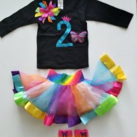 Комплект пола, блуза и чорапки за 2 годишно момиченце, снимка 1 - Бебешки блузки - 30135097
