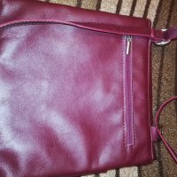 Дамска чанта естествена кожа Vera Pelle цвят бордо , снимка 6 - Чанти - 34262328