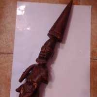 Стара Африканска фигура дърво, снимка 1 - Антикварни и старинни предмети - 35066412