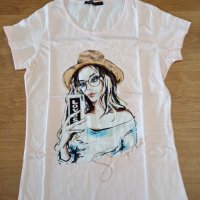Елегантна дамска тениска, снимка 8 - Тениски - 37434668