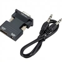 Адаптер HDMI към VGA + audio конвертор HDMI to VGA, снимка 1 - Друга електроника - 30087099