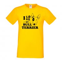 Мъжка тениска I Love My Bull Terrier Dog,Куче, животно,подарък,изненада, снимка 8 - Тениски - 36932990