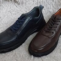 Обувки, естествена кожа, кафяви и сини, код 5/ББ1/78, снимка 5 - Ежедневни обувки - 42893814