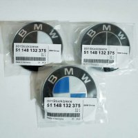 Емблема за BMW Предна/Задна 82mm 73mm за E36 E39 E46 E53 E60 E65 E90 X5 - Черна Синя, снимка 2 - Аксесоари и консумативи - 28823527