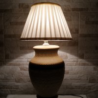 Стара нощна лампа - керамика, снимка 6 - Антикварни и старинни предмети - 34894638