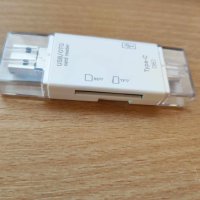 Четец за карти 6 в 1 - USB 2.0/OTG/ Type-C/Micro USB/SD/TF, снимка 8 - USB кабели - 42559685