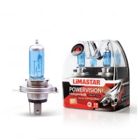 крушка H4 12V 55/60W LIMASTAR SUPER WHITE  + 50%, снимка 1 - Аксесоари и консумативи - 22293178