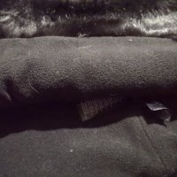 Нова черна шал яка с косъм с етикет, снимка 3 - Шалове - 31041416