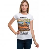 Нова дамска тениска с дигитален печат крепостта "Баба Вида", гр. Видин, снимка 12 - Тениски - 29964825