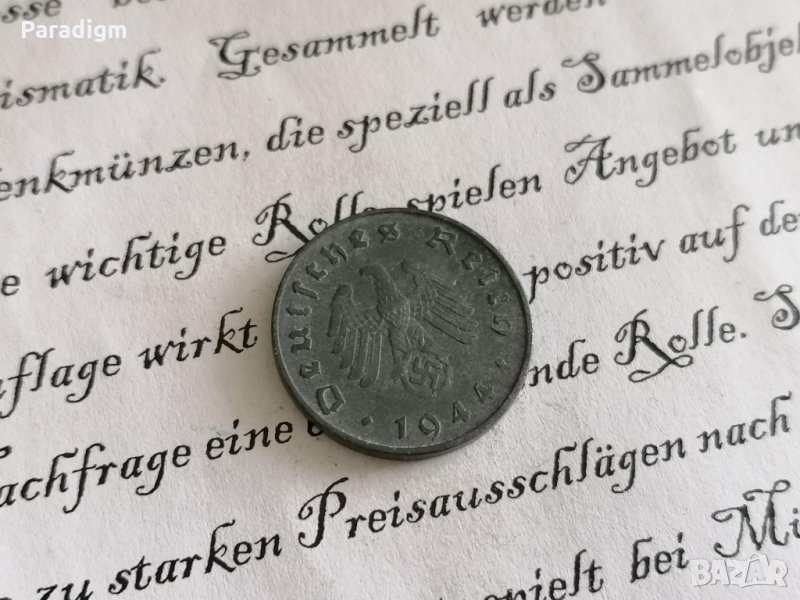 Райх монета - Германия - 10 пфенига | 1944г.; серия D, снимка 1