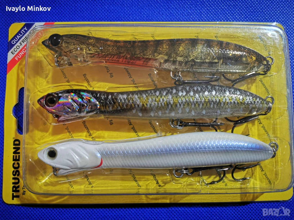 13.5см. 26.5гр. 3бр. Воблер Popper Pencil Truscend, снимка 1