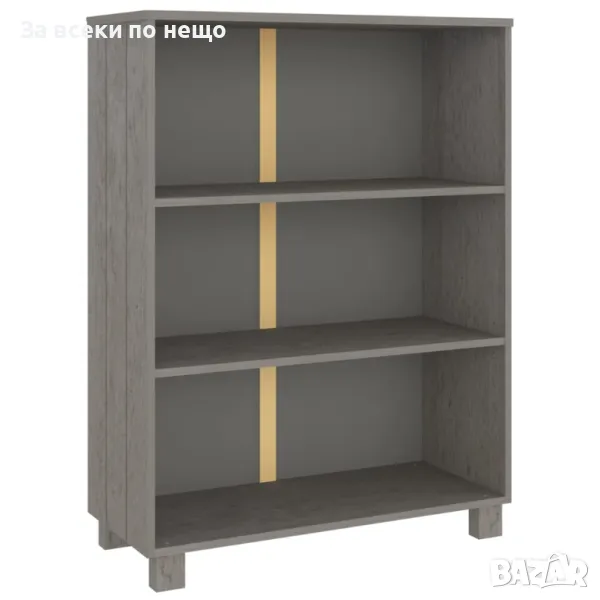 Библиотека, светлосива, 85x35x112 см, бор масив Код P5, снимка 1