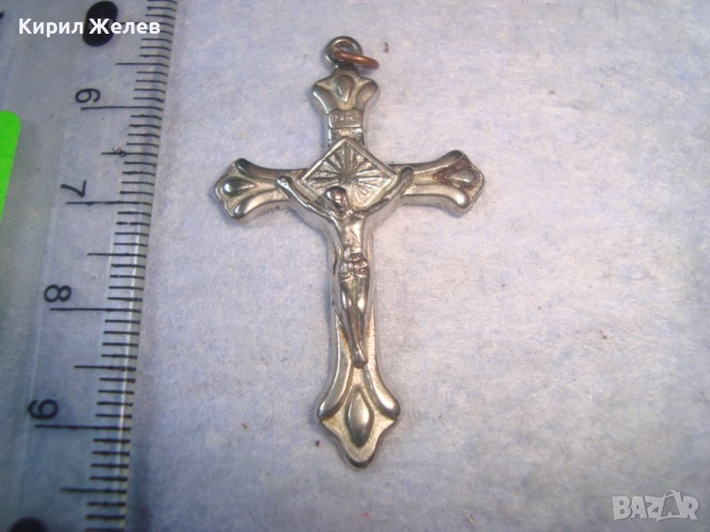 ПОСРЕБРЕНО СТИЛНО НАГРЪДНО РАЗПЯТИЕ КРЪСТЧЕ КРЪСТ 27261, снимка 1