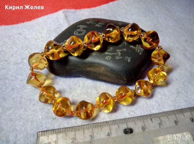 КРАСИВА ИСКРЯЩА ЕФЕКТНА РАЗТЕГЛИВА ВИНТИДЖ АРТ ГРИВНА от ЦВЕТЕН КРИСТАЛ 48885, снимка 1