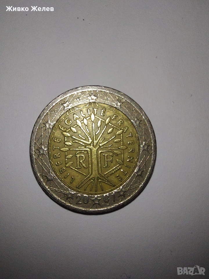 2 euro 2001год., снимка 1