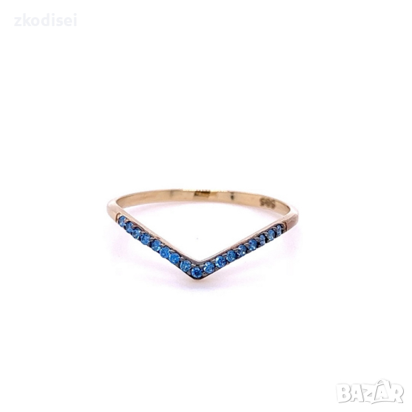 Златен дамски пръстен 0,96гр. размер:56 14кр. проба:585 модел:22483-1, снимка 1