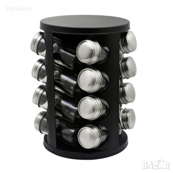 Бурканчета за подправки на стойка ZEPHYR ZP 1217 CR16, 16 бр. бурканчета, 4 нива, Въртяща се основа,, снимка 1