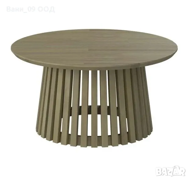 Кръгла градинска маса от акациева дървесина, снимка 1
