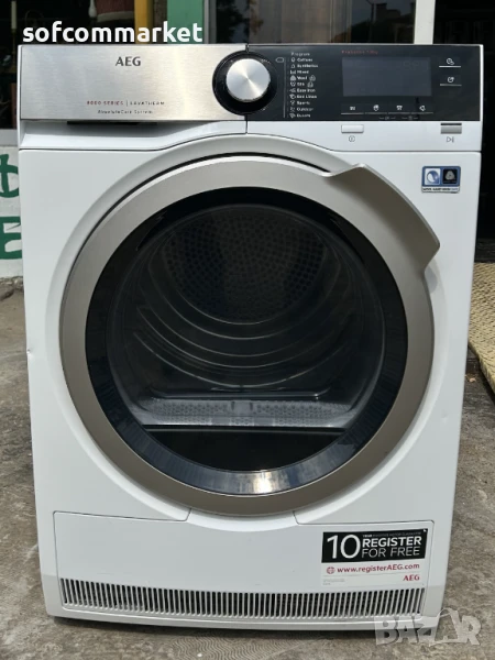 Сушилня AEG 8 kg| T8DEC68S | с термпомпа| инверторен мотор, снимка 1
