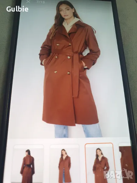 Кафяв тренч, снимка 1
