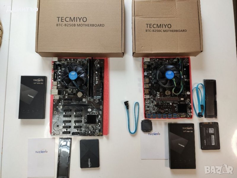 Майнинг КИТ , ДЪНО + РАМ + ПРОЦЕСОР + ССД .12 карти, снимка 1