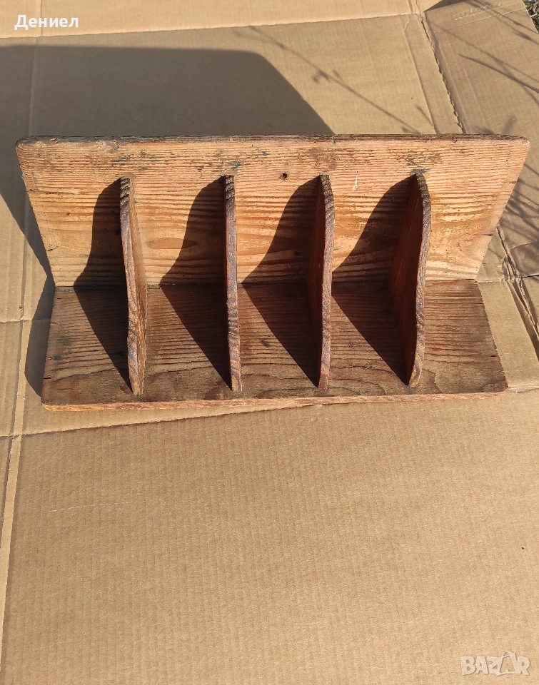 Старинен стенен рафт - ръчно изработен!, снимка 1