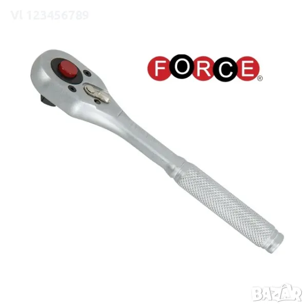 Тресчотка 3/8 никел 24 зъба, снимка 1