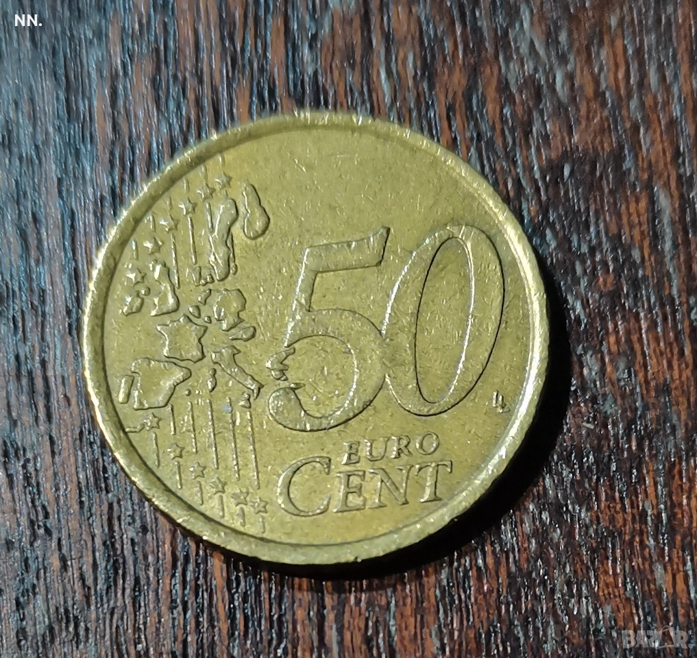 Монета 50 Евро цента - Марк Аврелий 2002г , снимка 1
