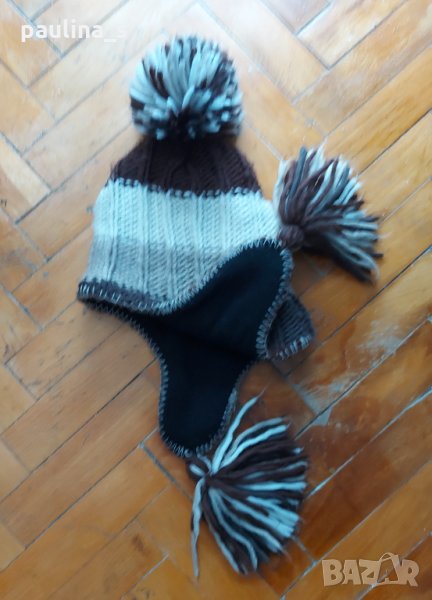 Топла пухкава ушанка с поларена подплата , снимка 1