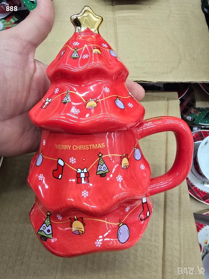 коледни чаши чайници , снимка 1